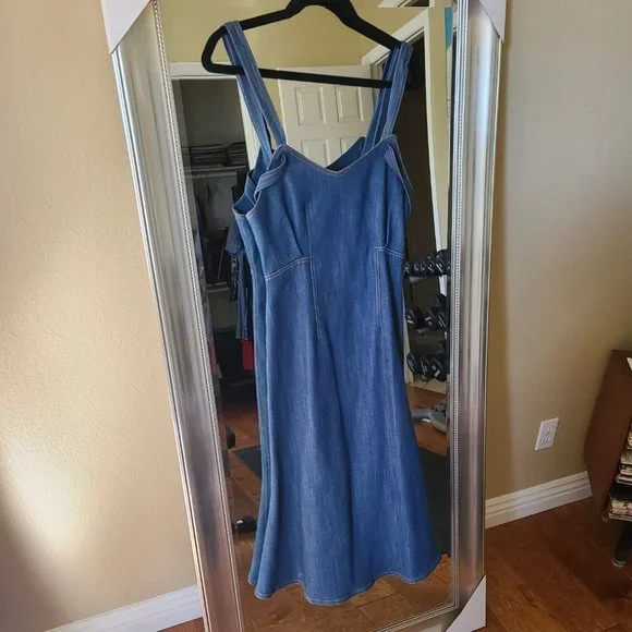 Adam by Adam Lippes | Dresses | Adam Lippes Denim Midi Dress | Poshmark